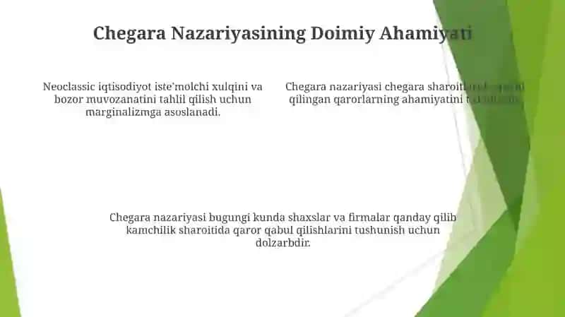 Marjinalizm taʼlimoti va neoklassik iqtisodiy maktablar 4