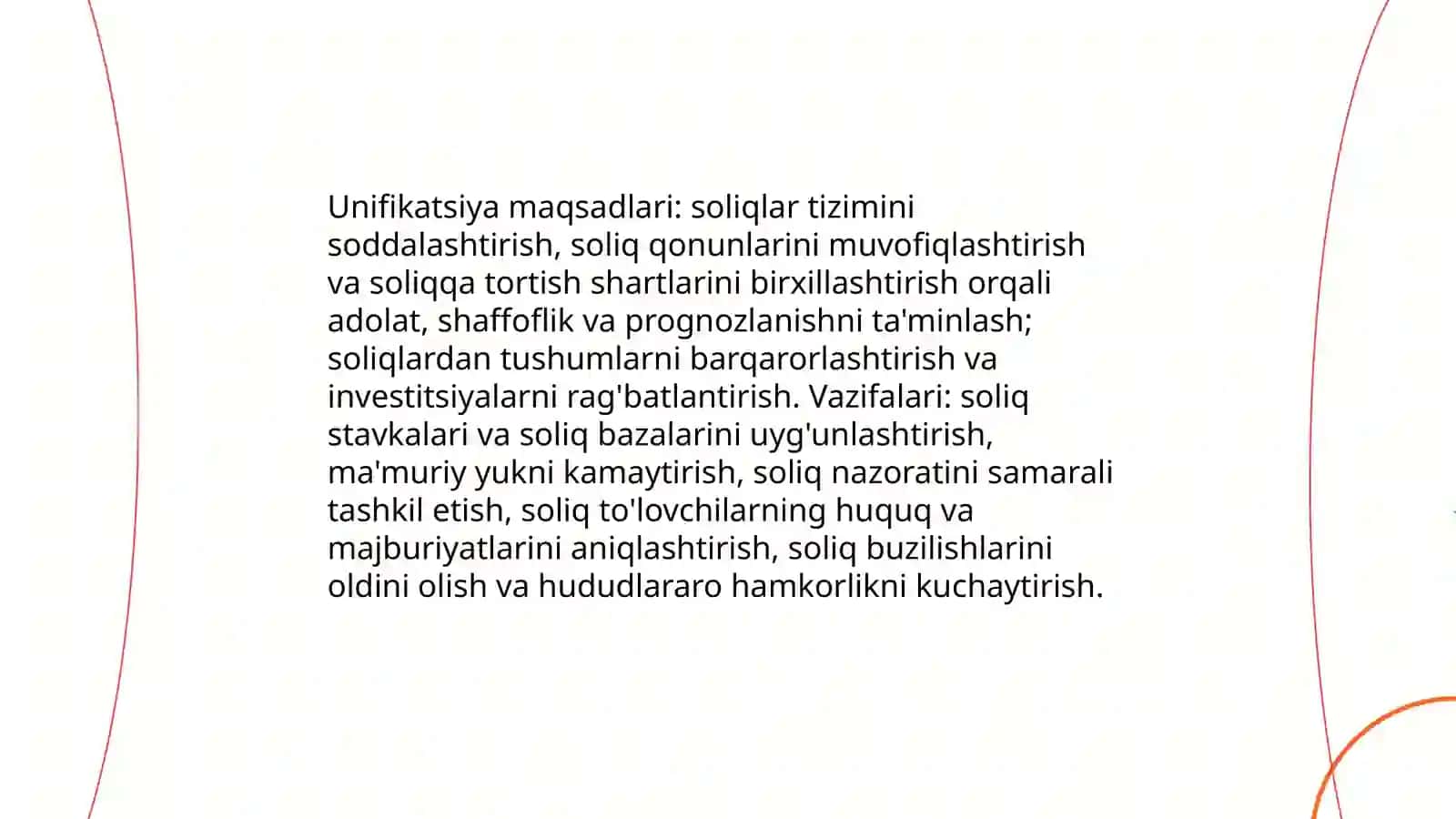 Soliqlarni unifikatsiya qilish 4