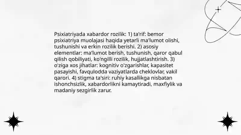 Psixiatriyada etika. Stigma 4