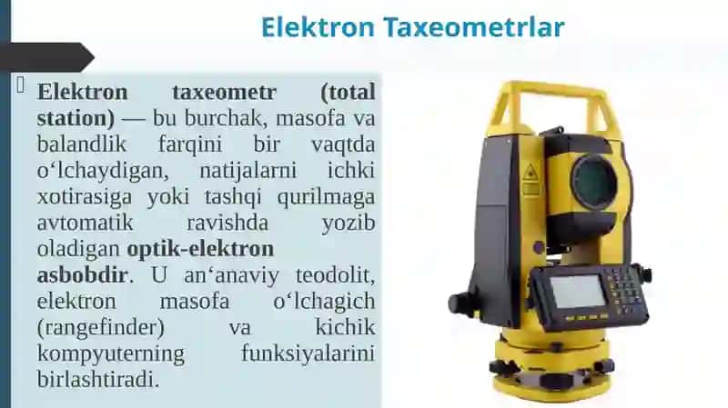 Yangi texnologiyalarga asoslangan asboblardan topografiyada foydalanish 4