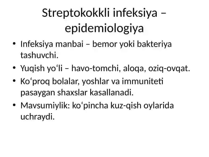 Streptokokkli infeksiya va Pnevmokokk infeksiyasi 4