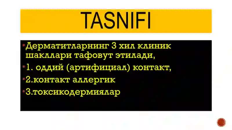 Dermatitlar. Toksikodermiya. Ekzema. 4