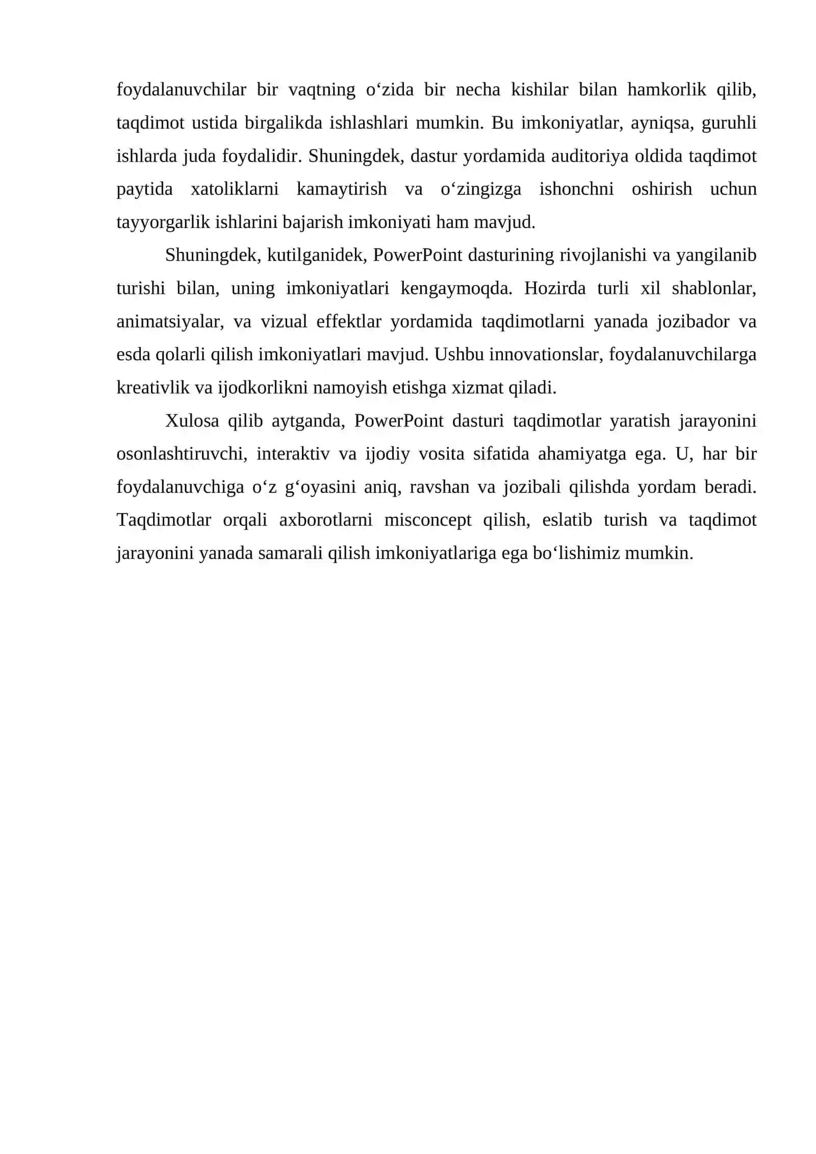 POWER POINT DASTURIDA SLAYD VA TAQDIMOTLAR YARATISH 4