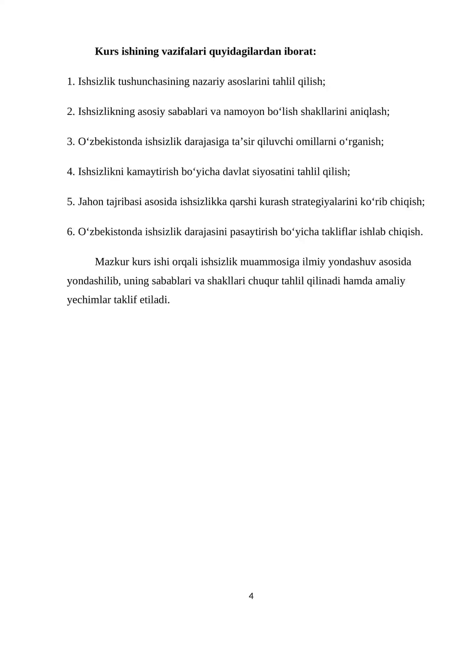 Ishsizlikning kelib chiqish sabablari va namoyon bo'lish shakllari 4