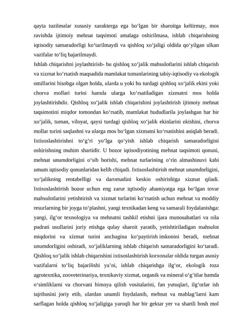 Mustaqillik yillarida qishloq xoʻjaligi va sanoat sohasidagi oʻzgarshlar 4