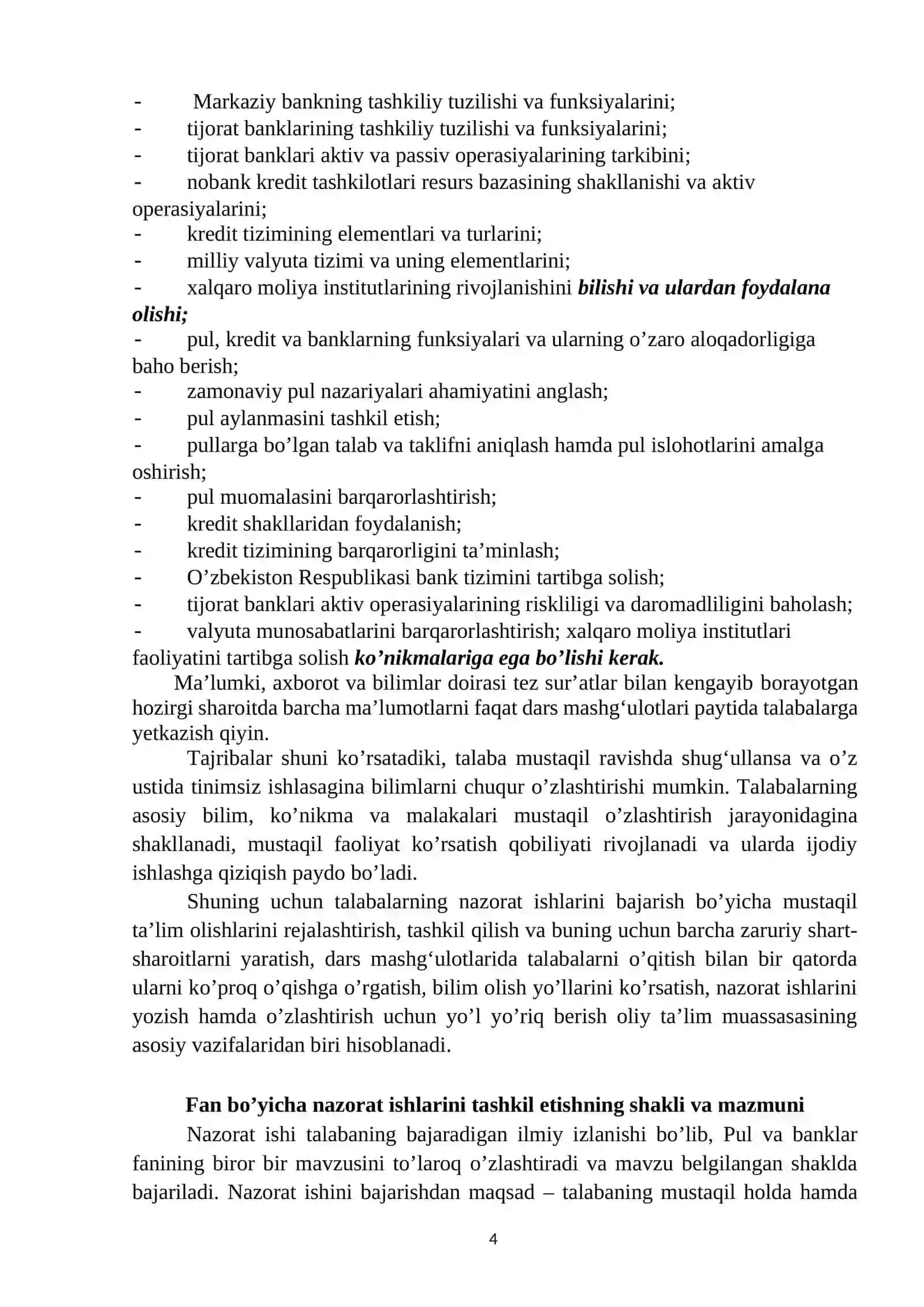 NAZORAT ISHLARINI bajarish bo`yicha USLUBIY KO’RSATMA 4