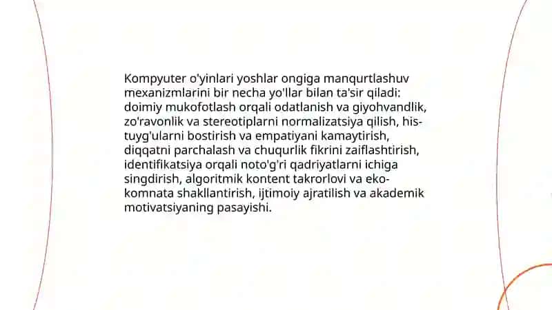 Kompyuter o'yinlari - manqurtlik vositasi 4