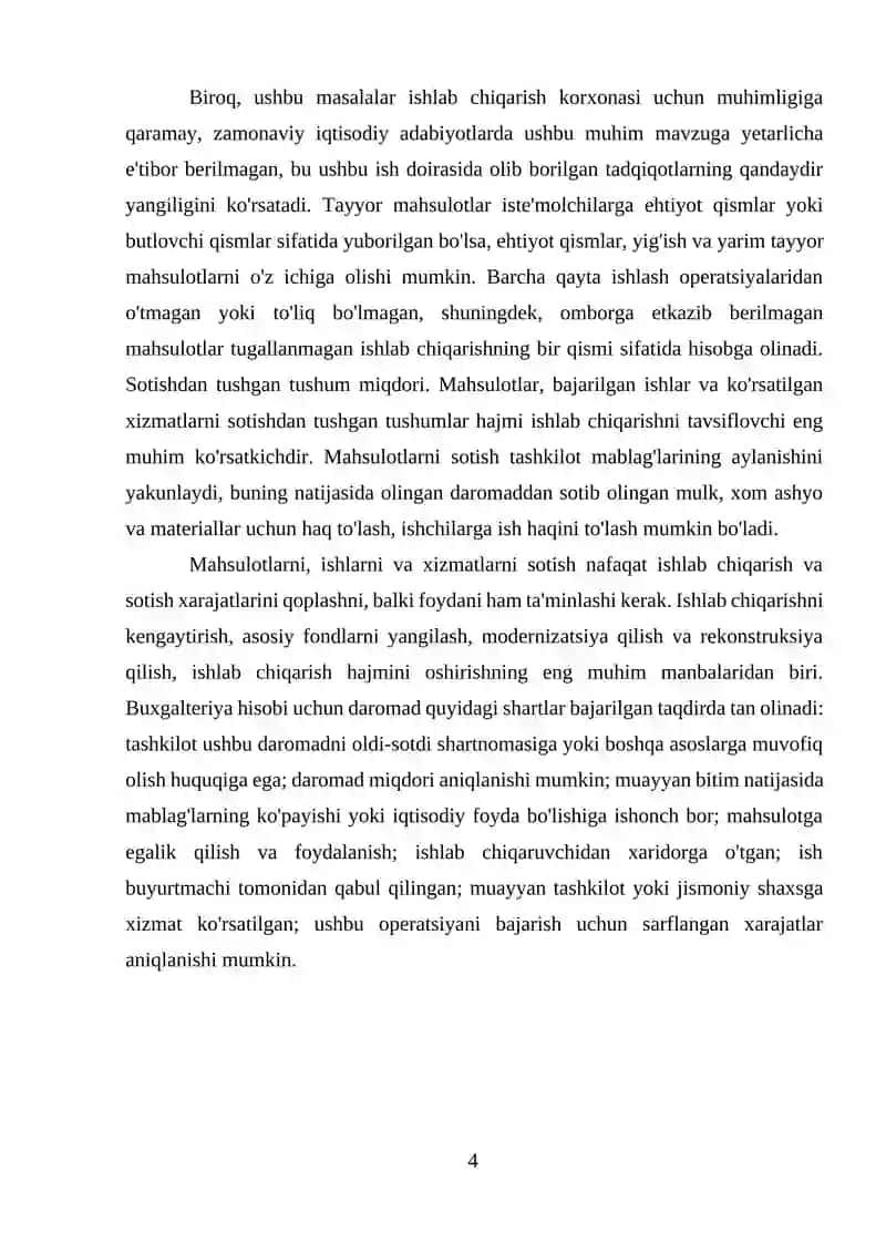 Tayyor maxsulotlarni buxgalteriyada va omborda xisobga olish 4