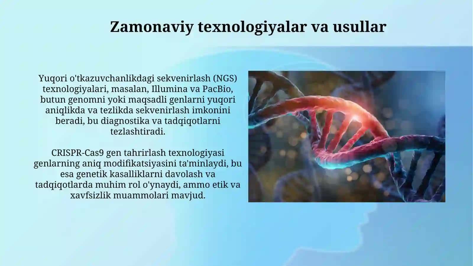 Tibbiyot genetikasi sohasidagi yutuqlar,muammolar va istiqbollari 4