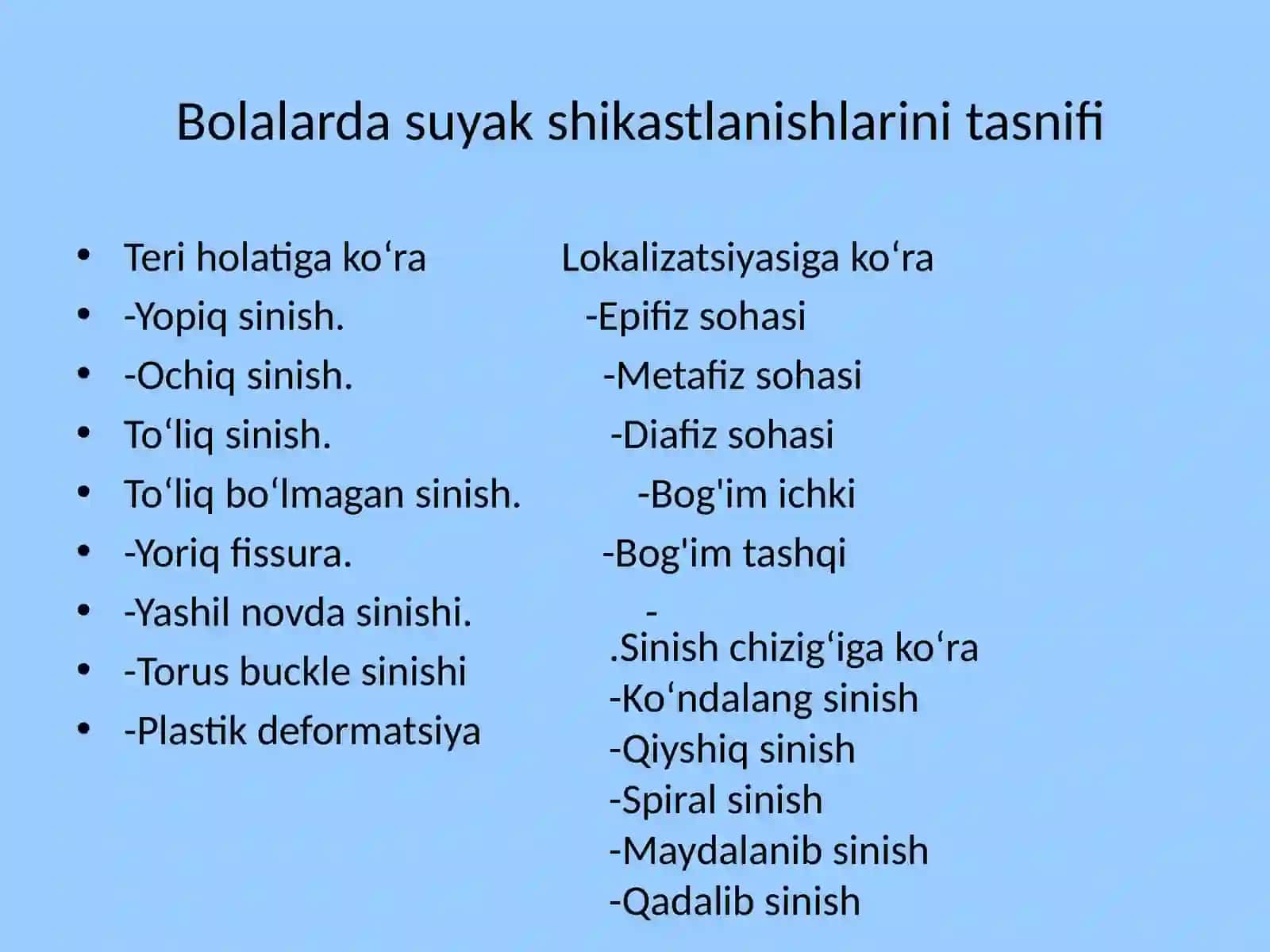 Suyak shikastlanishlarining oʻziga xos xususiyatlari 4