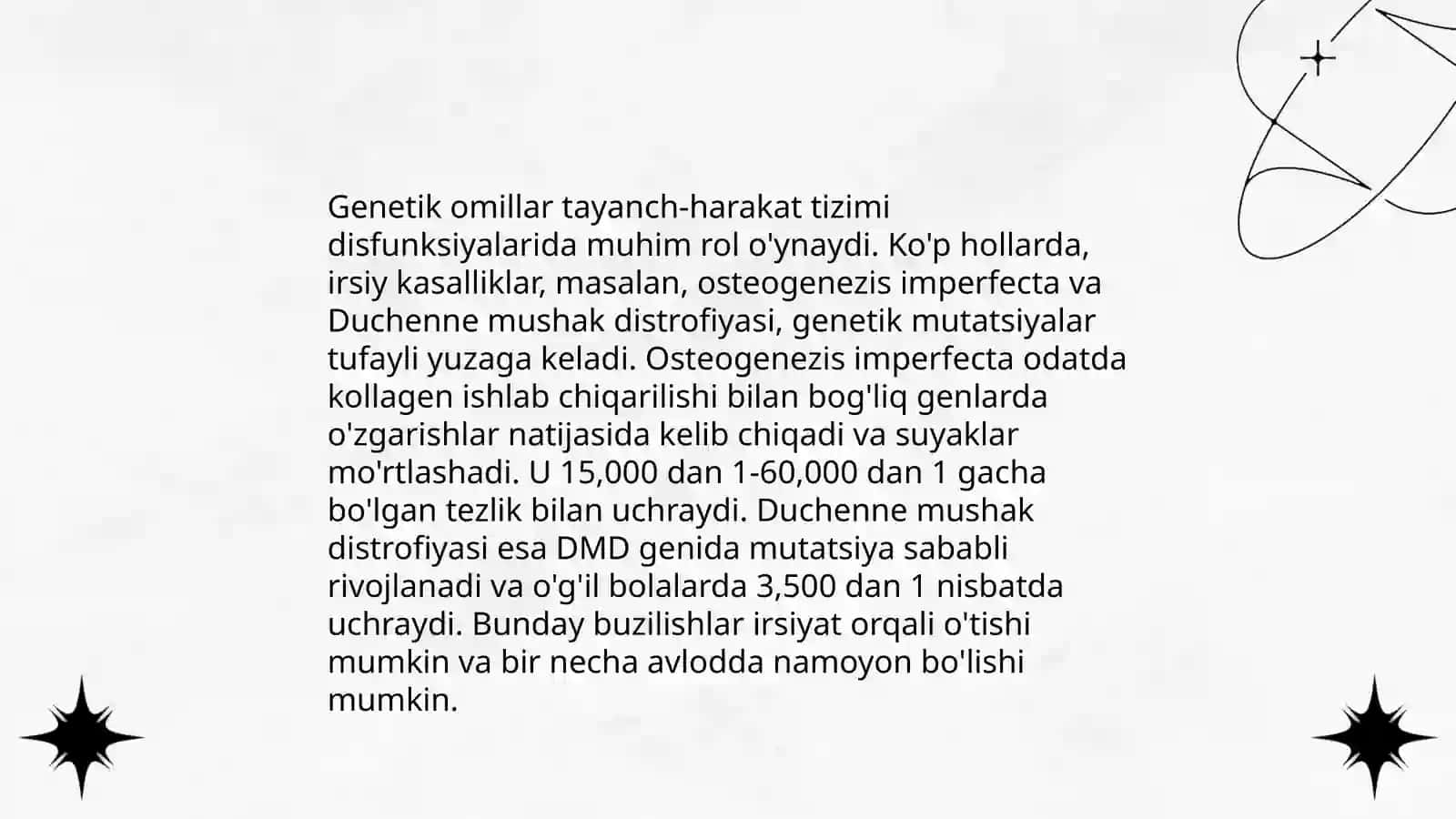 Tayanch harakat tizimi disfunksiyalarning etiologiyasi 4