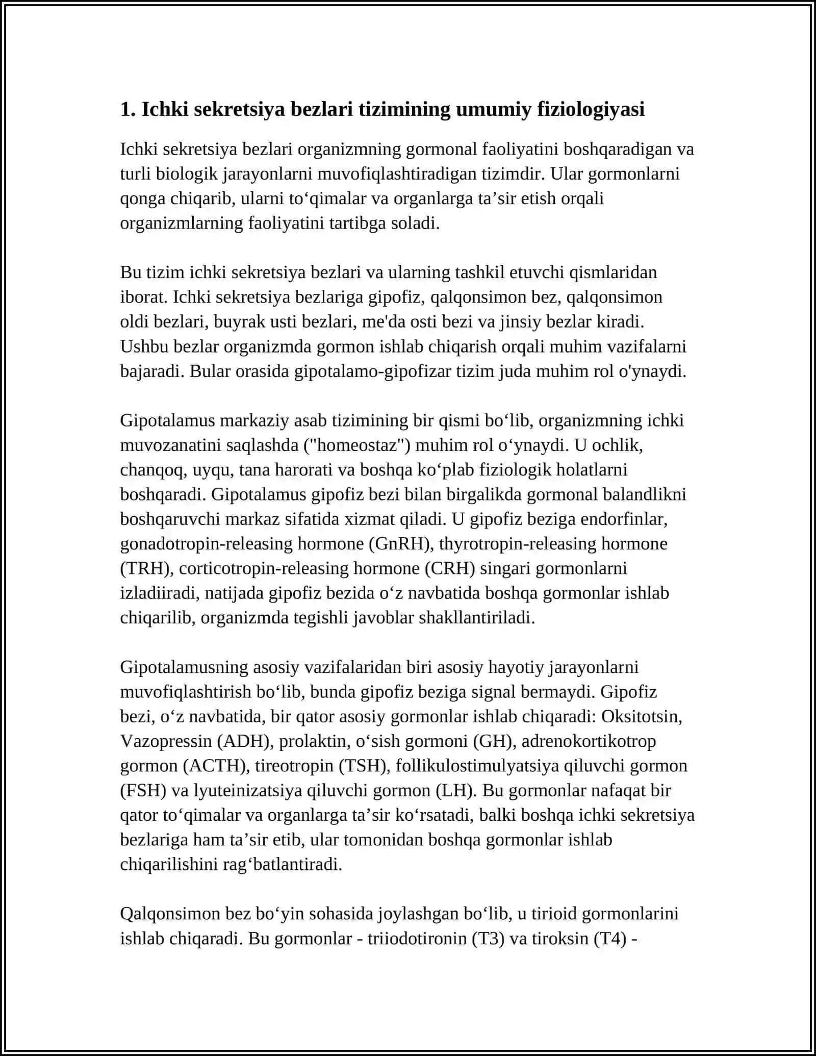 ICHKI SEKRETSIYA BEZLARI FIZIOLOGIYASI 4
