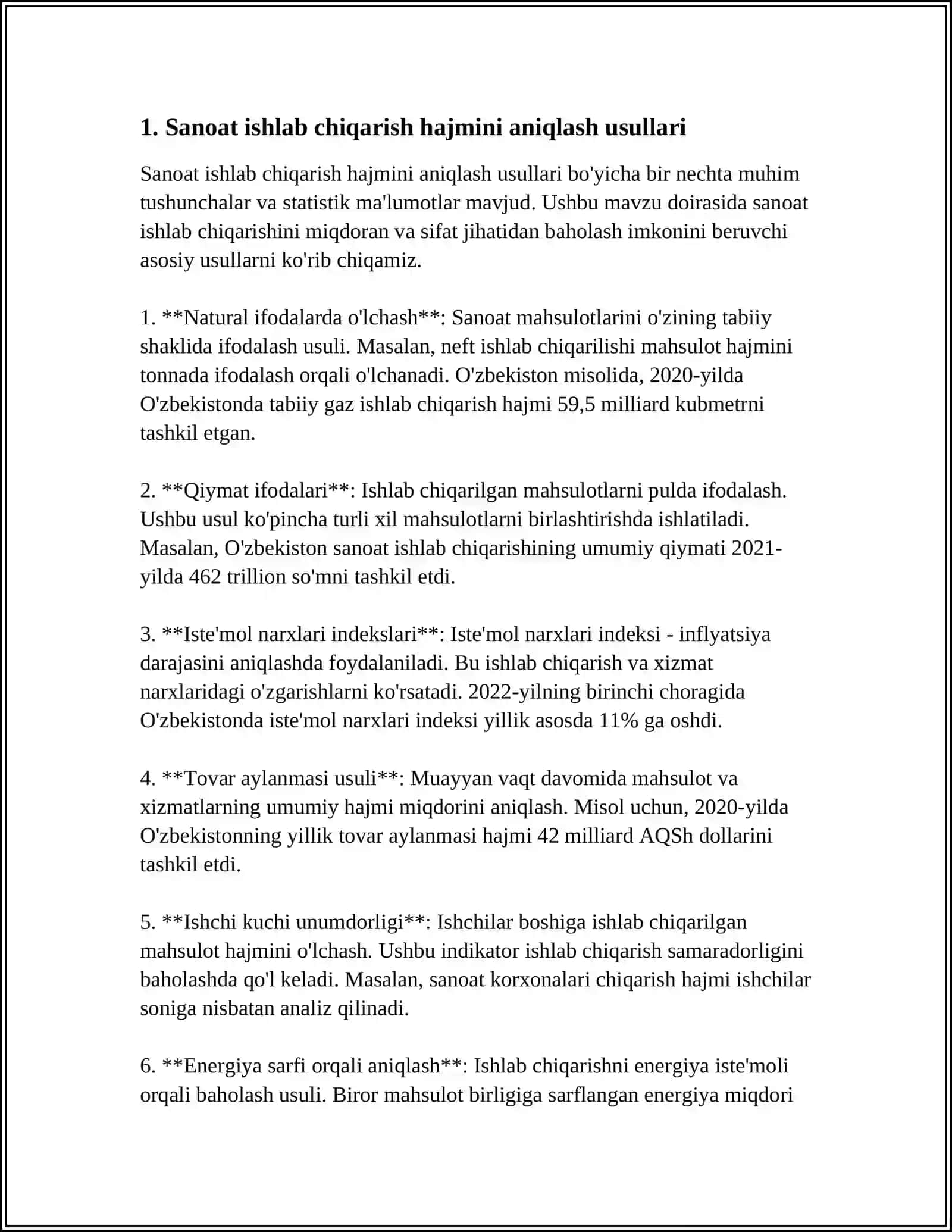 Sanoat Mahsulotlari Ishlab Chiqarish Hajmini Oʻrganib Tahlil Qilish 4