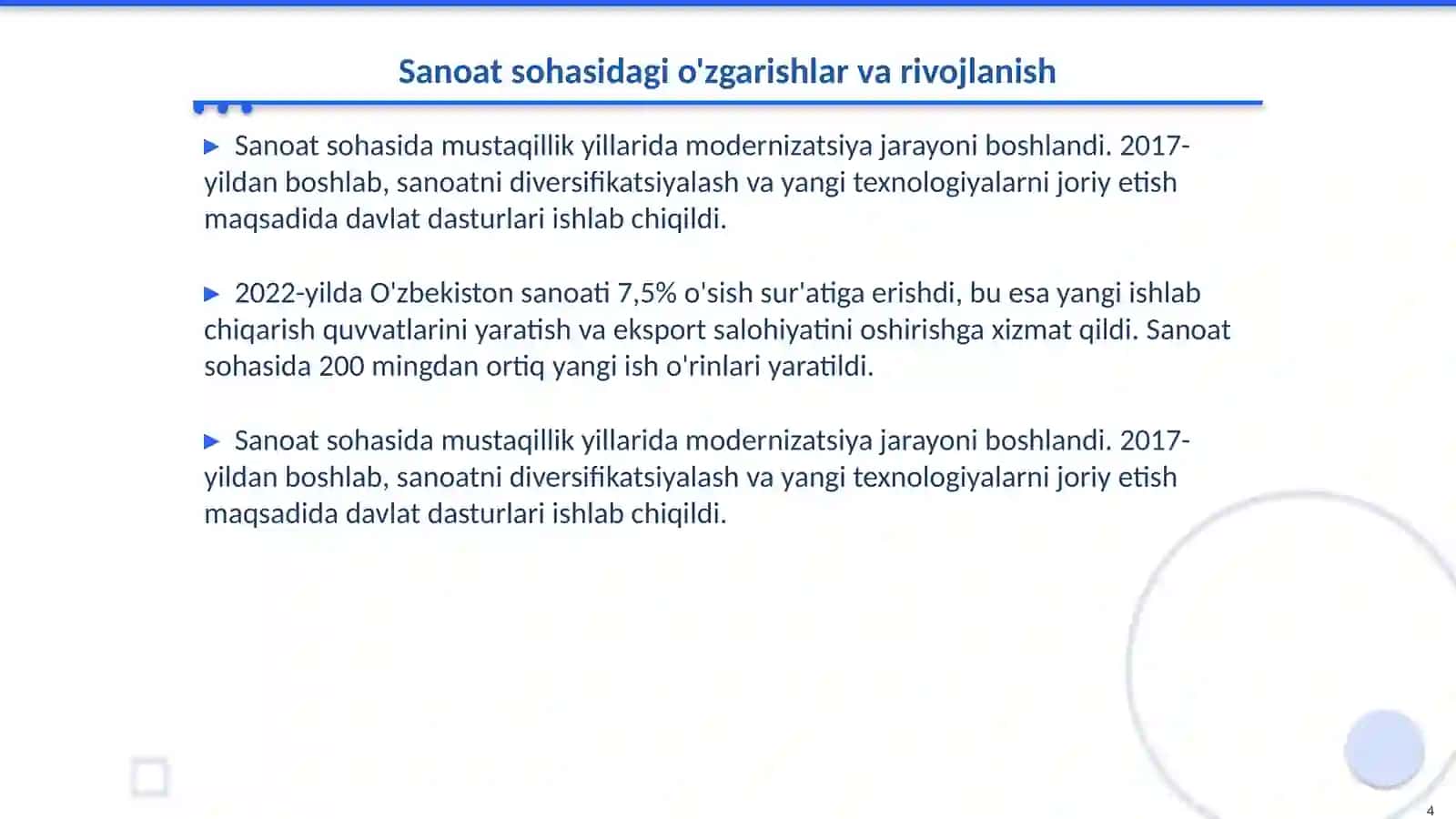 Qishloq xo'jaligida amalga oshirilgan islohotlar 4