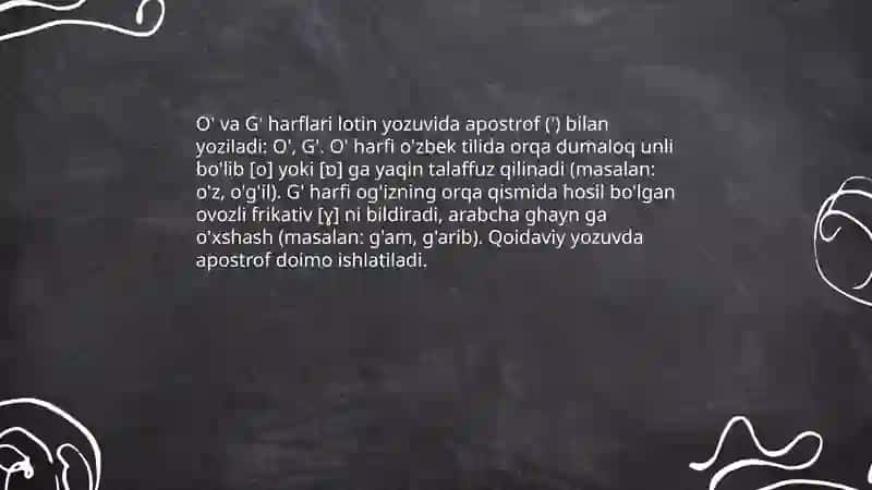 Tutuq belgili so'zlar imlosi va talaffuzi 4