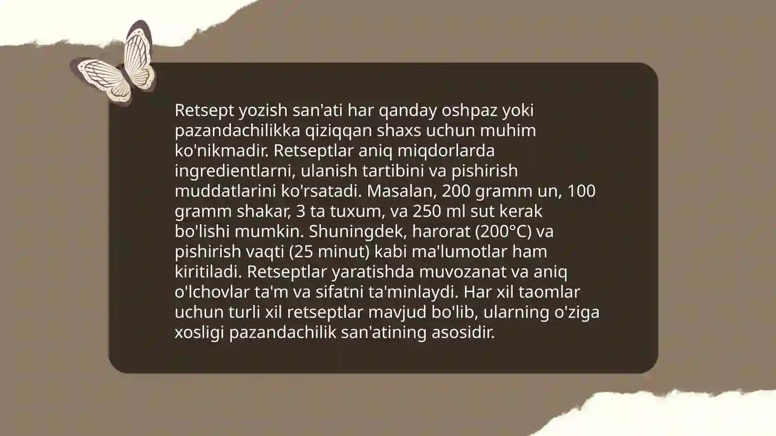 Retsept va uning ahamiyati 4
