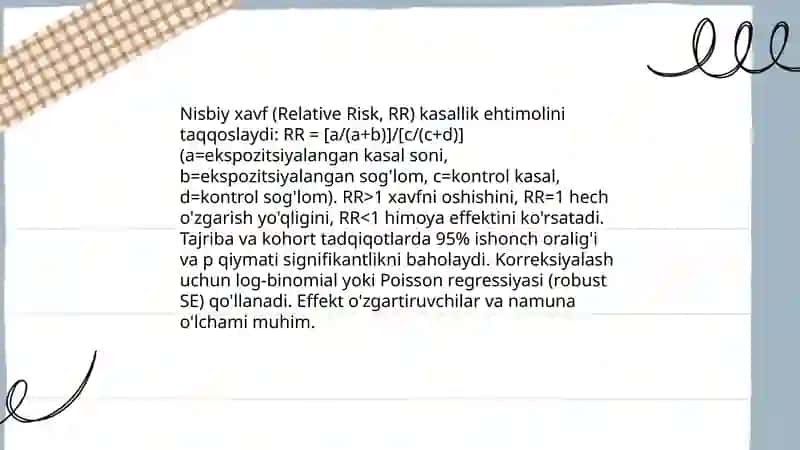Nisbiy qiymatlar va ularning tibbiyotda qo'llanishi 4