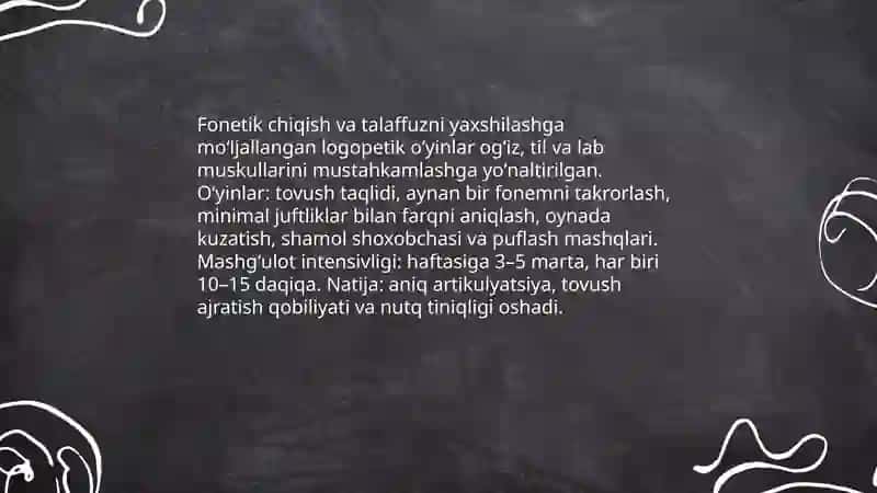 Logopetik oʻyinlar 4
