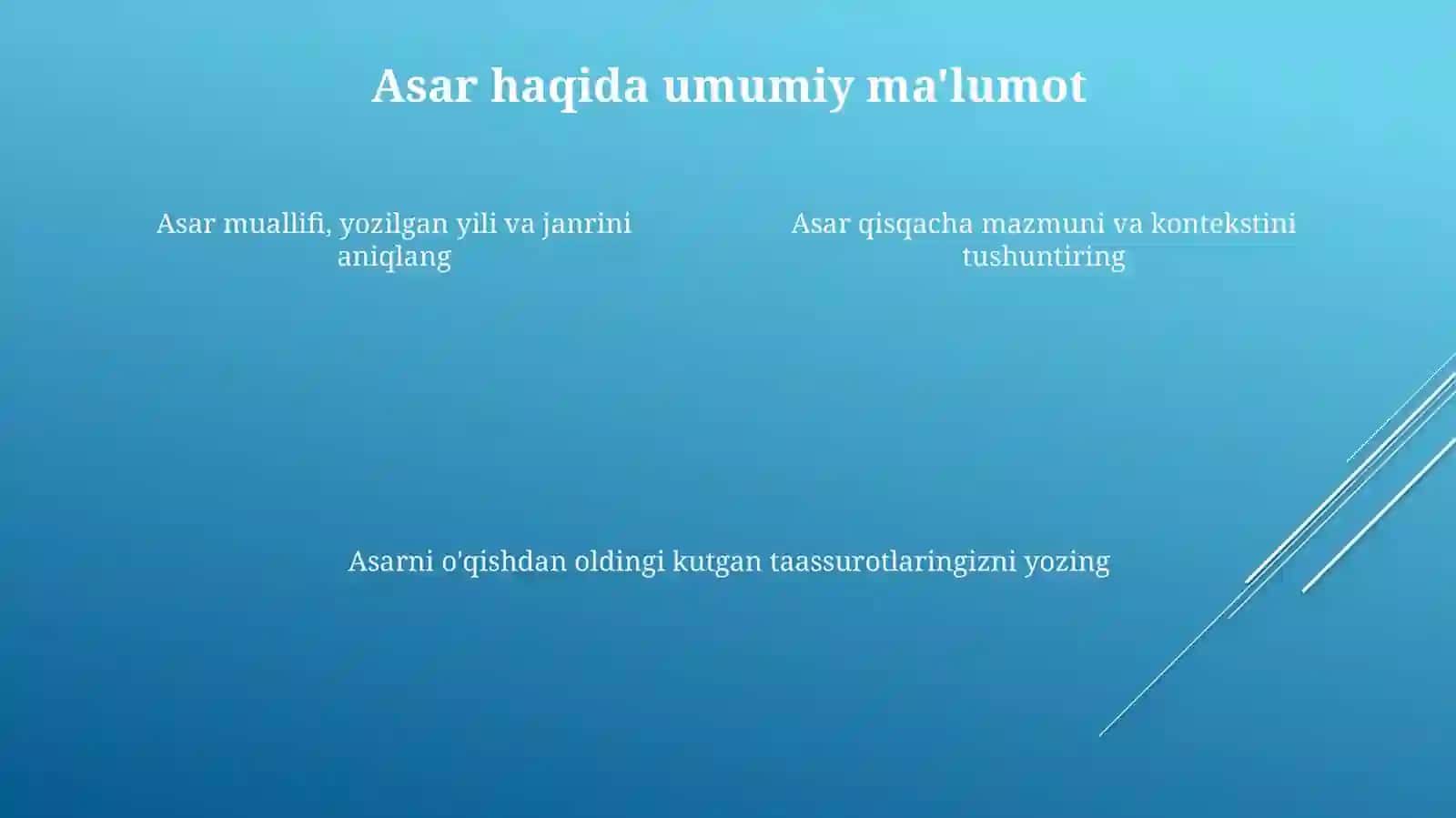 Ixtiyoriybadiiyasarmutolaasi. “Asartaassurotlari” 4