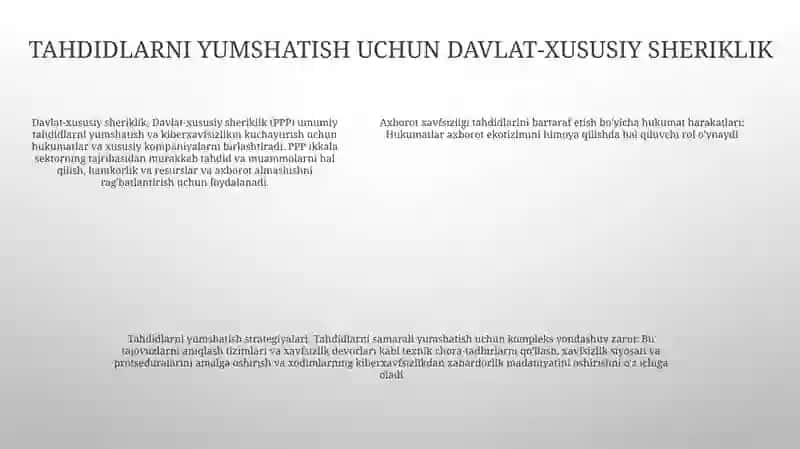 Davlatning Axborot Sohasidagi Xavfsizlikka Taxdidlarga Qarshi Chora Tadbirlari 4
