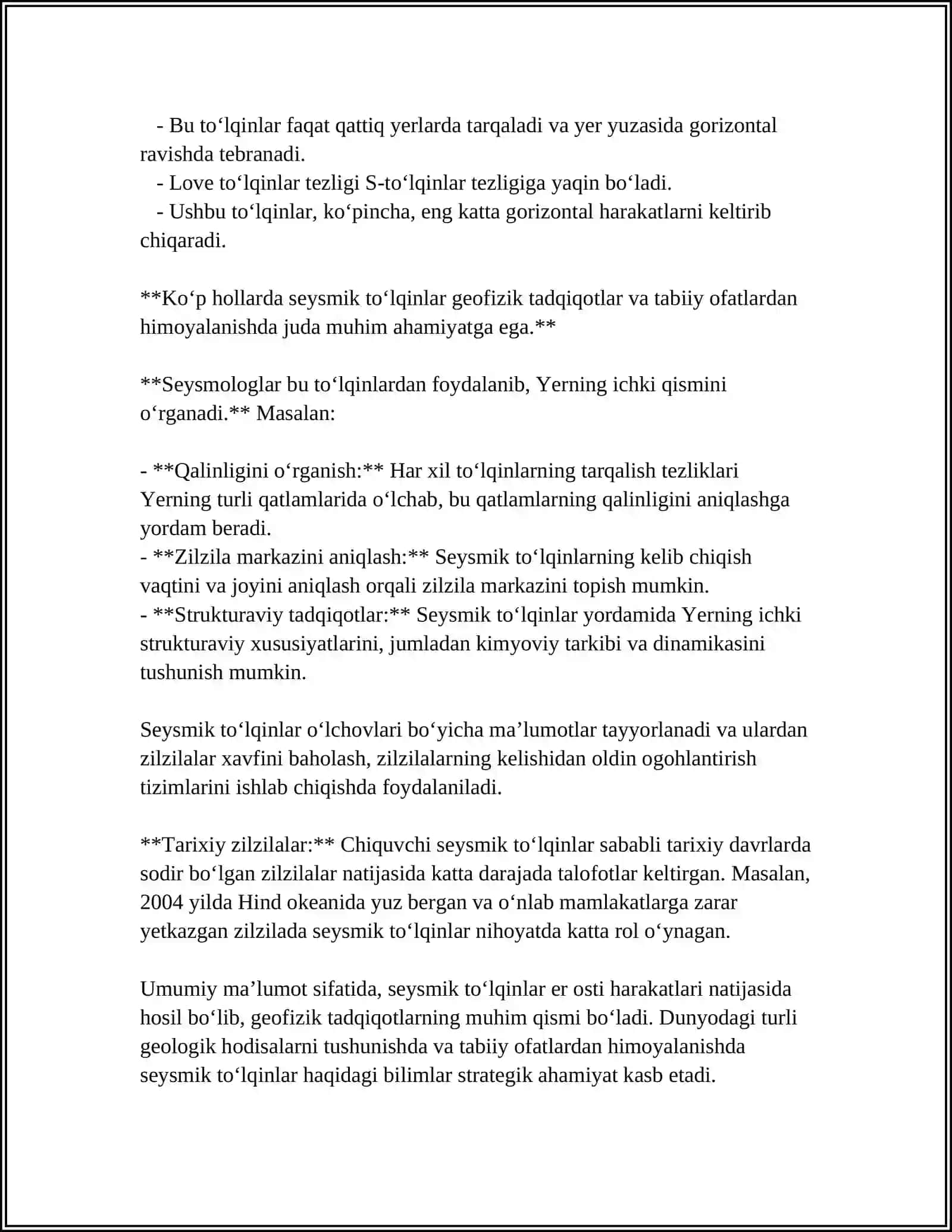 SEYSMIK TOʻLQINLARNING TARQALISHINING OʻZIGA XOS XUSUSIYATLARI 4