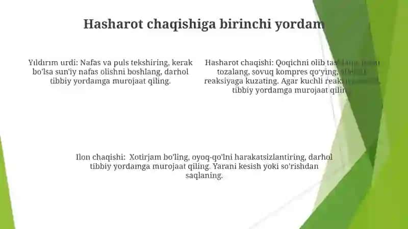 Chaqish va ilk yordam 4