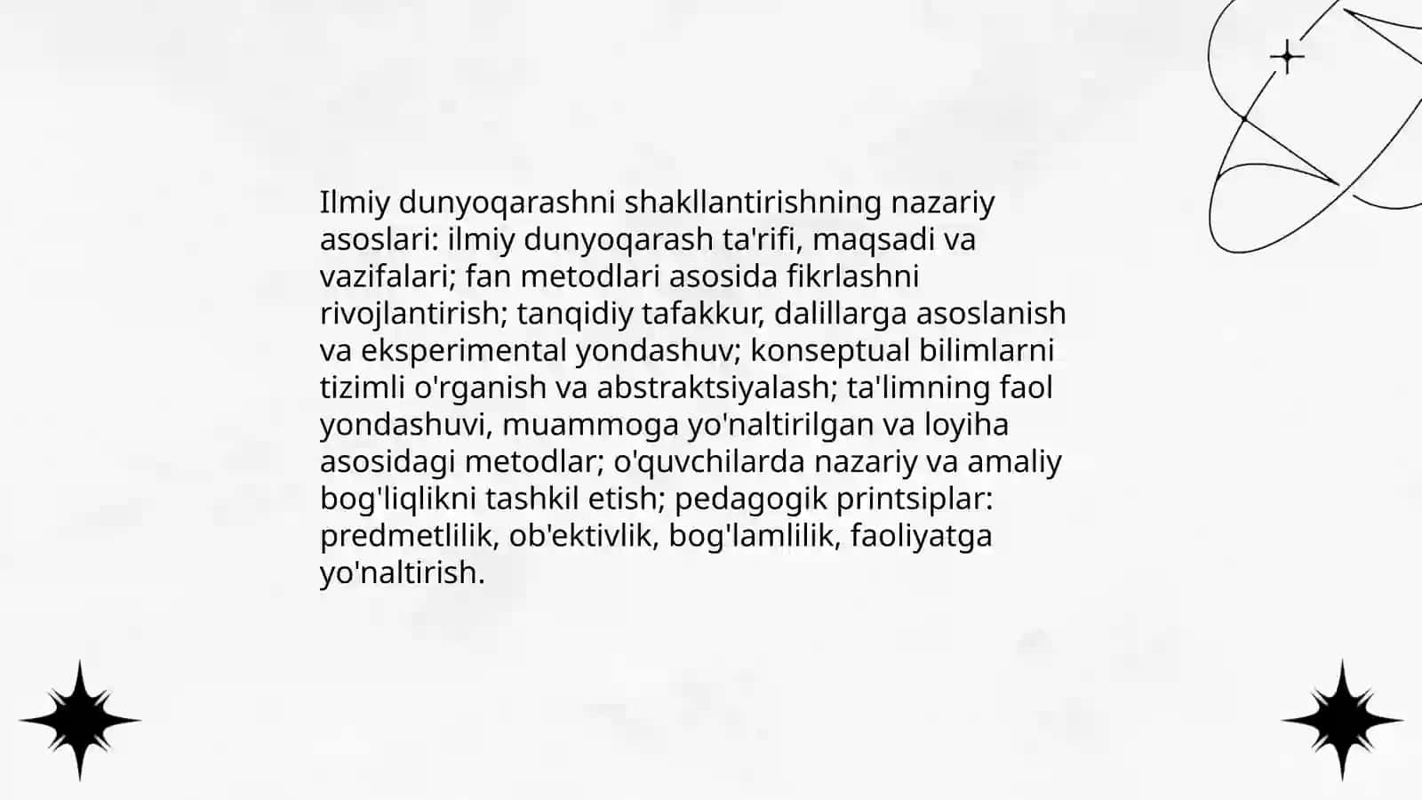 Ilmiy dunyoqarash tushunchasi va pedagogik ahamiyati 4