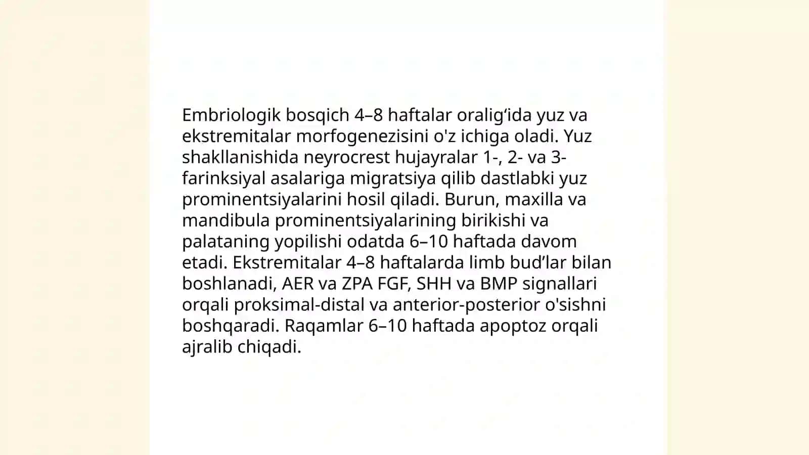Plastik anatomiya rivojlanishining asosiy bosqichlari 4