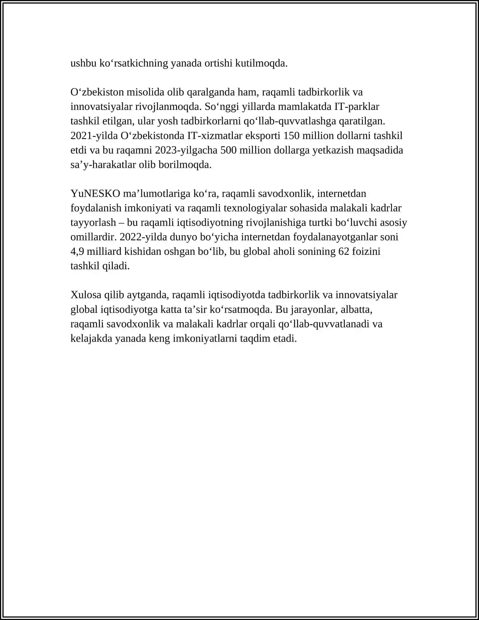 RAQAMLI IQTISODIYOTDA TADBIRKORLIK 4