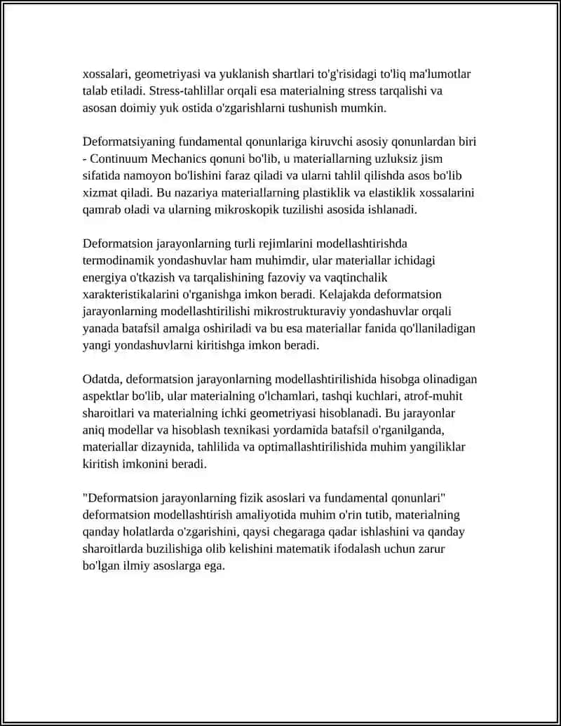 DEFORMATSION JARAYONLARNI MODELLASHTIRISH 4