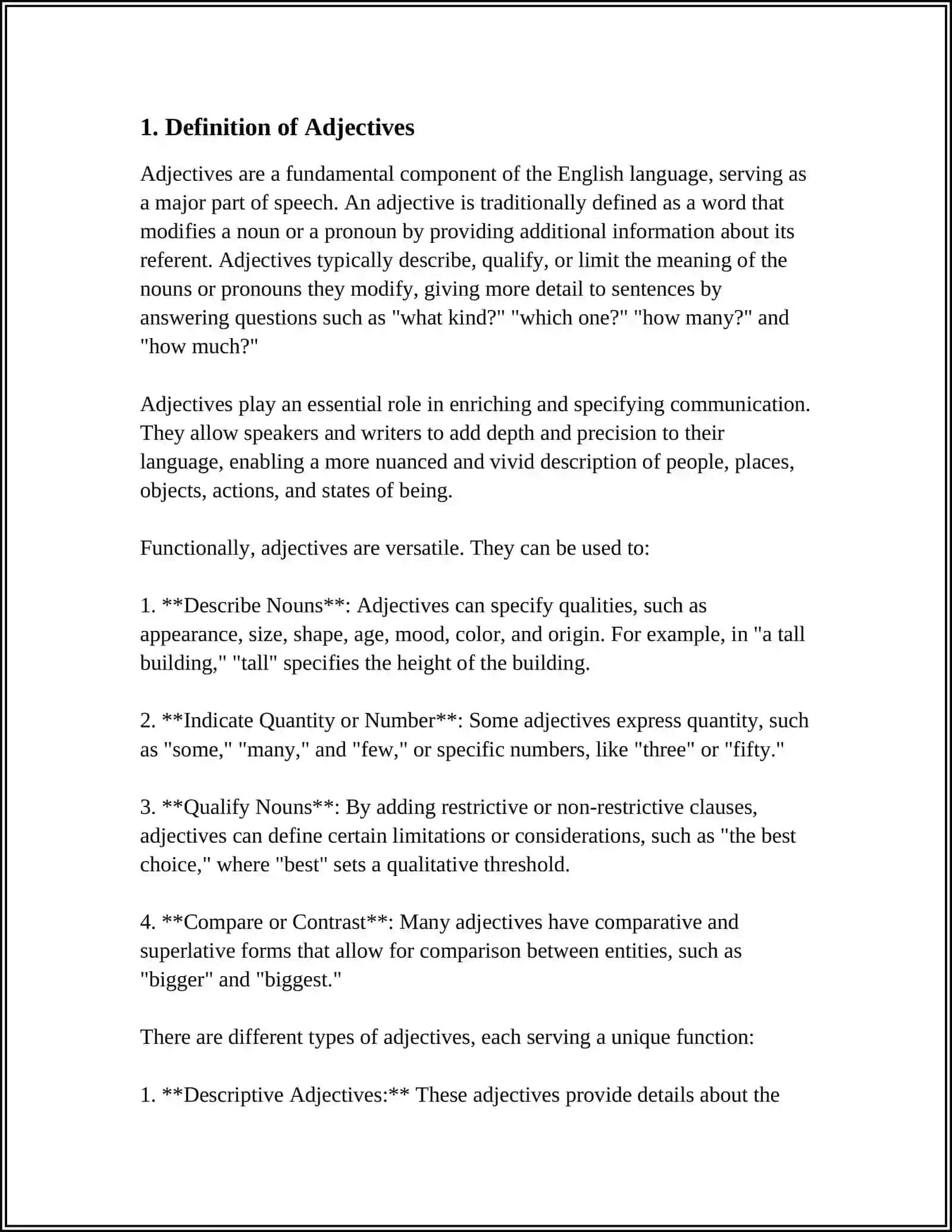 ADJECTIVE AND ADVERBS 4