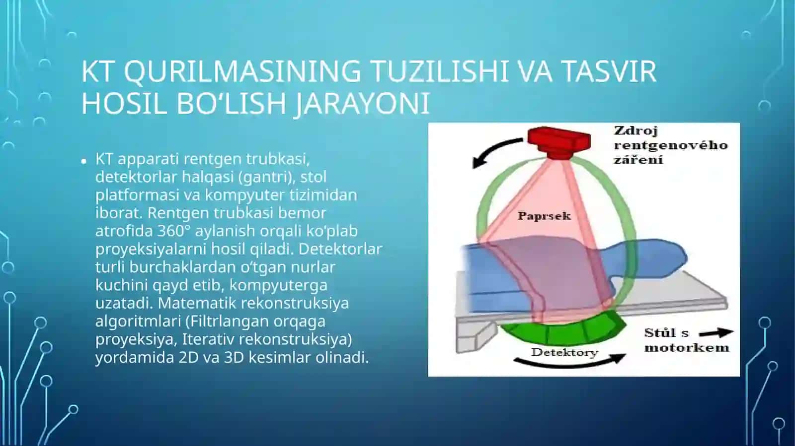 Biofizika - Kompyuter tomografiyasi (KT), Magnit-rezonans tomografiya (MRT) va Pozitron-emission tom 4