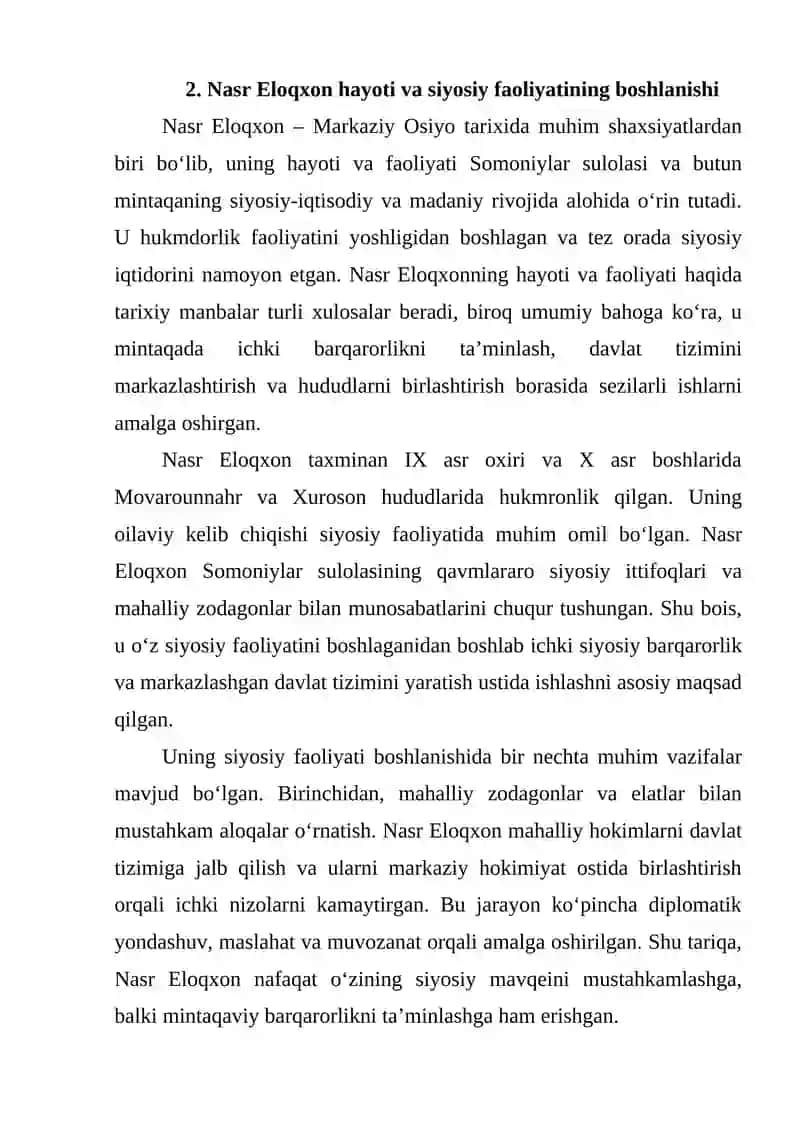 Nasr Eloqxon siyosiy va harbiy faoliyatini 4