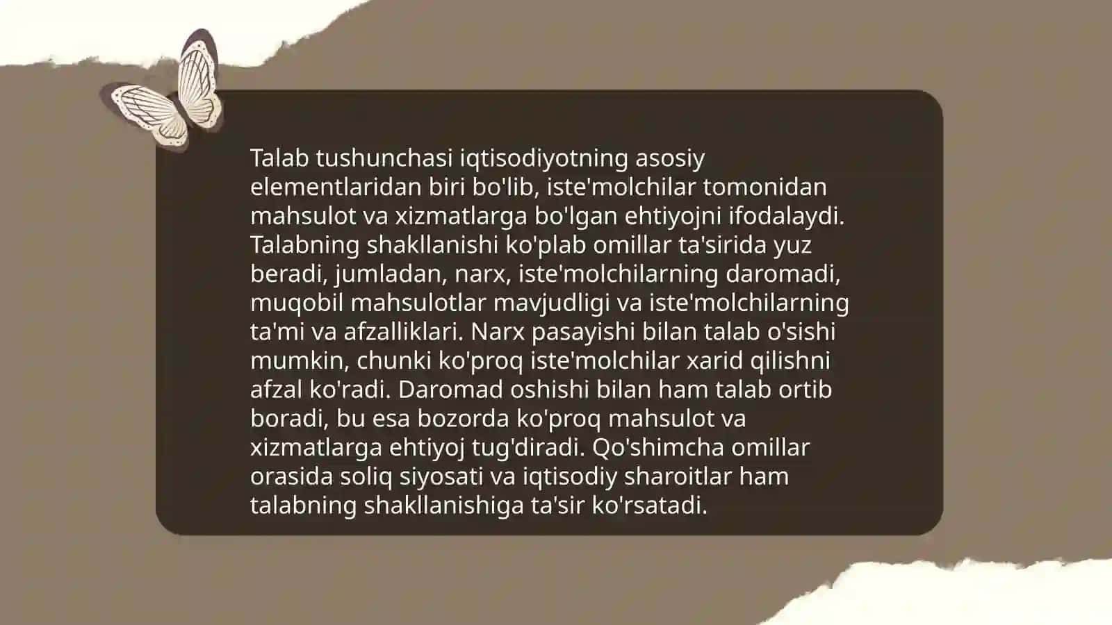 Talab va taklif tahlili asoslari 4