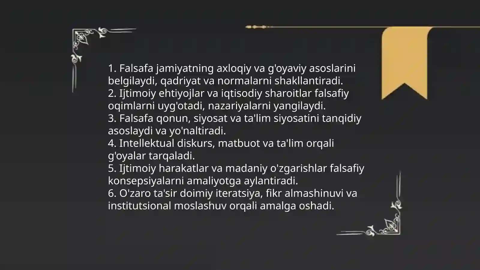 Falsafaning mohiyati va jamiyat hayotidagi oʻrni 4