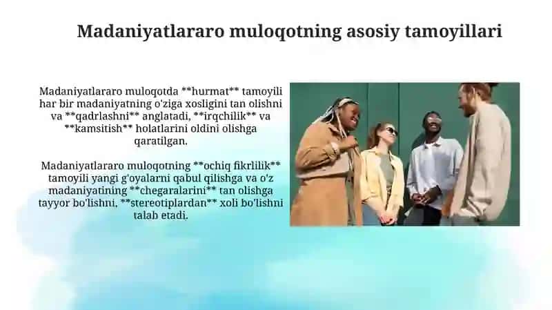 Madaniyatlararo muloqot 4