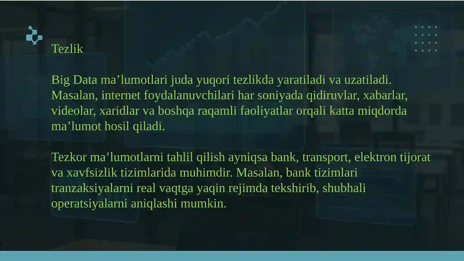 Katta hajmdagi ma’lumotlar (Big Data) va ulardan samarali foydalanish texnologiyalari 4