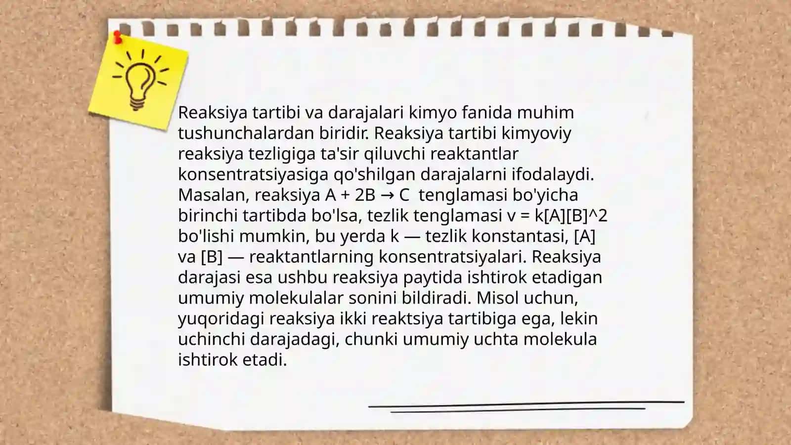 Kimyoviy kinetika, kKmyoviy muvozanat 4