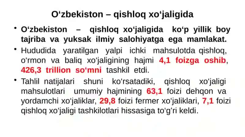 Iqtisodiyotni modernizаtsiyalash sharoitida agrar-iqtisodiy islohotlar 4