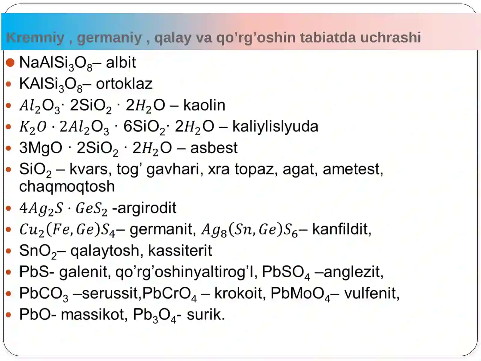 To‘rtinchi guruhning p-elementlari 4