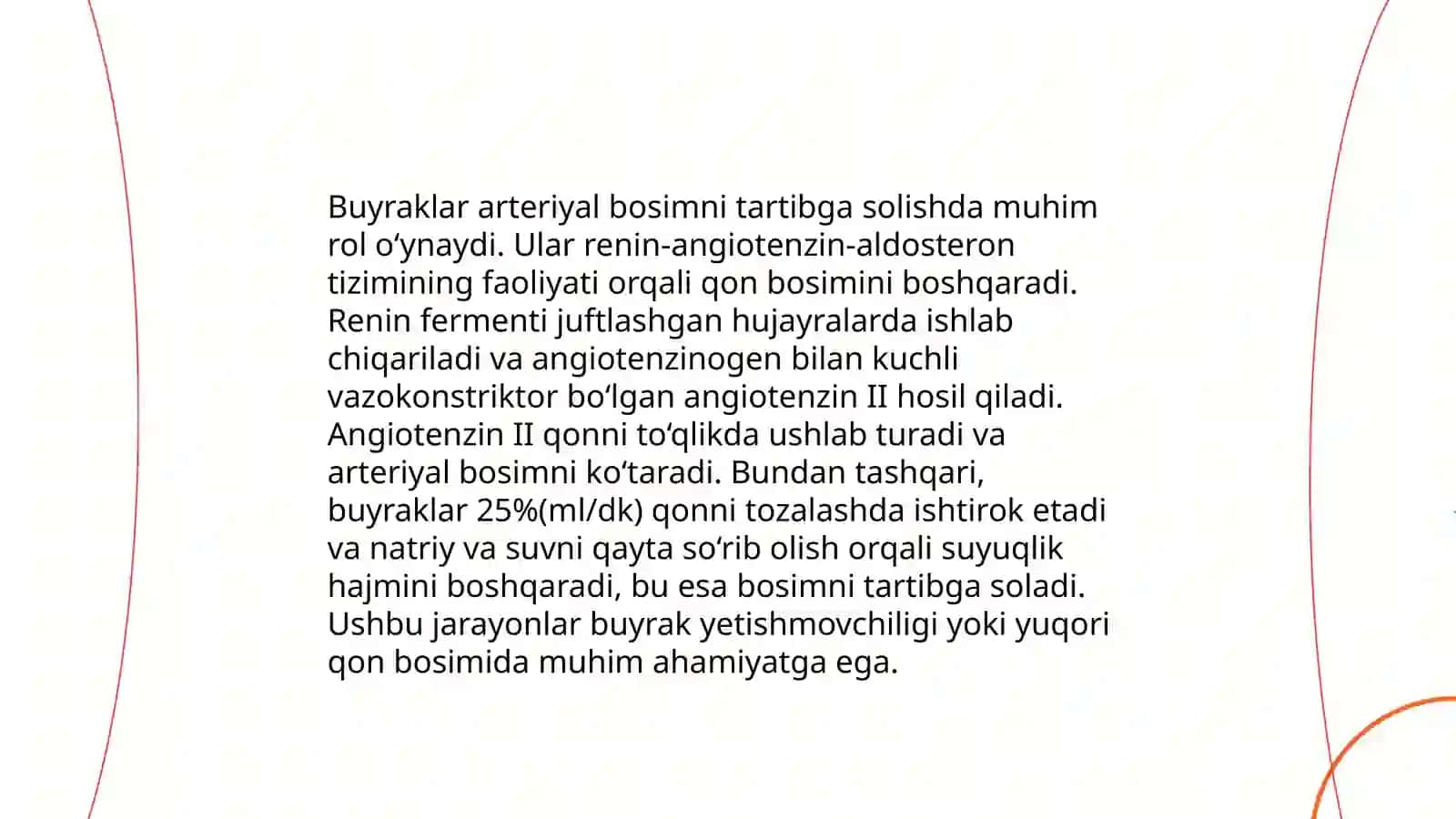 Buyraklarning fiziologiyasi va tuzilishi 4