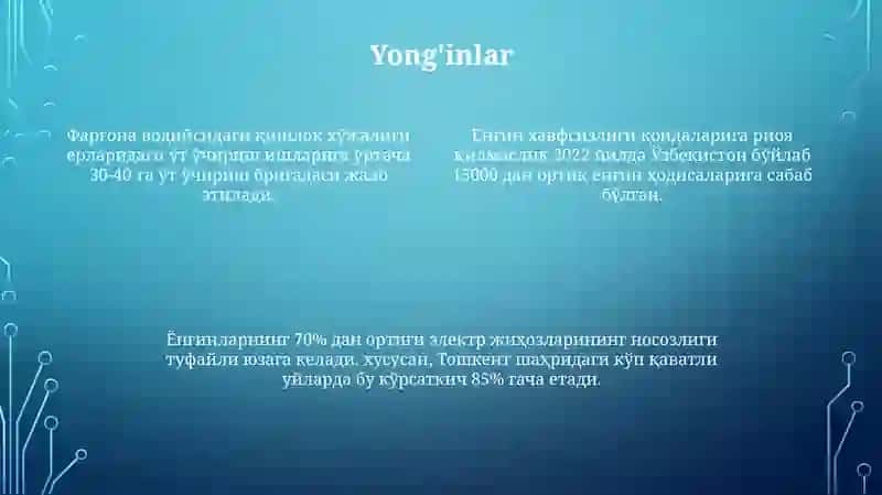 favqulodda vaziyatlarning tasnifi va tavsifi 4