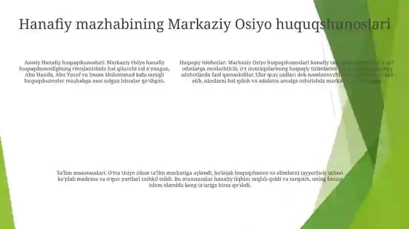 Hanafiy Mazhabi Rivojida Markaziy Osiyo Faqihlarining Roli Va Hissasi 4