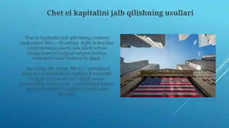 Korporativ moliyada xorijiy kapitalni jalb etish 4