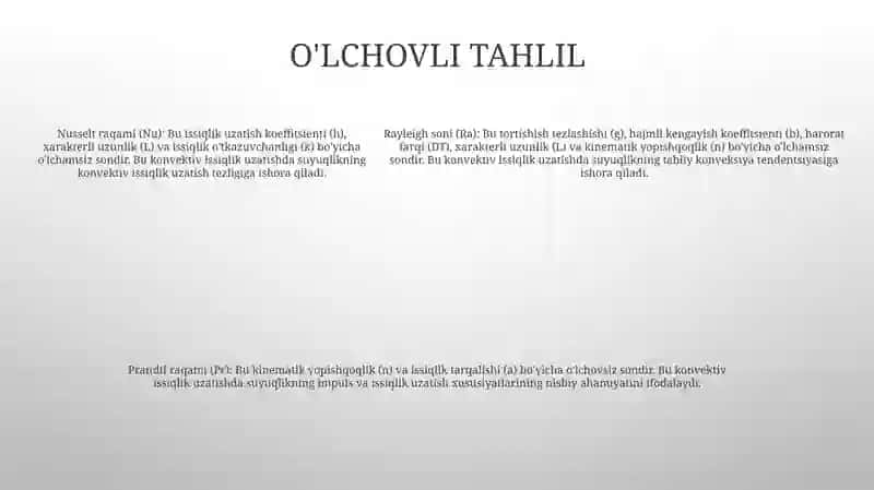 Majburiy Konveksiyada Issiqlik Berilishi. 4