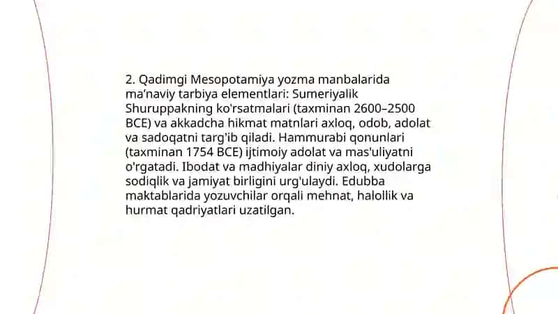 Qadimgi sharq manbalarida maʼnaviy tarbiya masalasi 4
