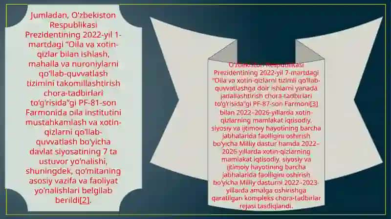 O’zbekistonda xotin-qizlarni ijtimoiy manfaatlarining huquqiy asoslari va kafolatlari 4