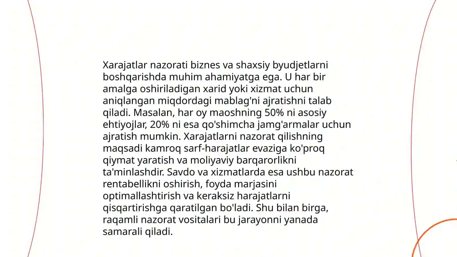 Xarajat haqida tushuncha va ularning turli xil belgilarga qarab turkumlanishi 4