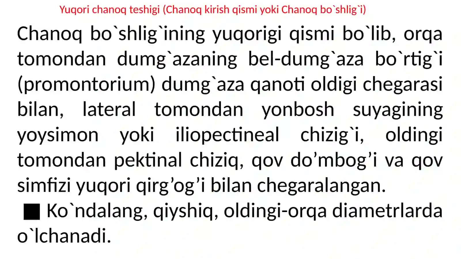 CHANOQ VA CHANOQ BO’G’IMLARI 4