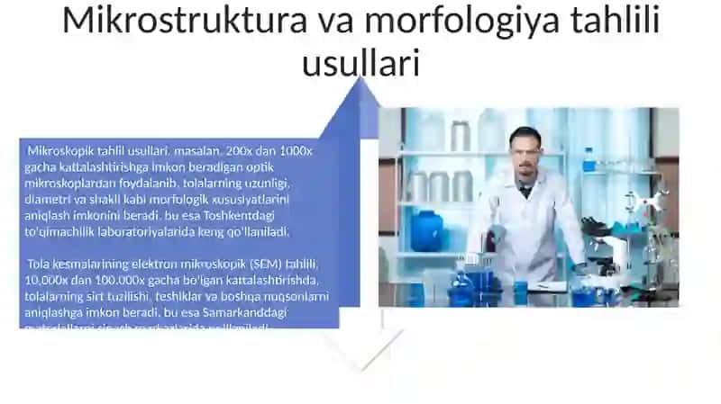 Kimyoviy tolalarning fizik-mexanik koʻrsatkichlarini baholash usullari va ishlatiladigan jihozlar 4